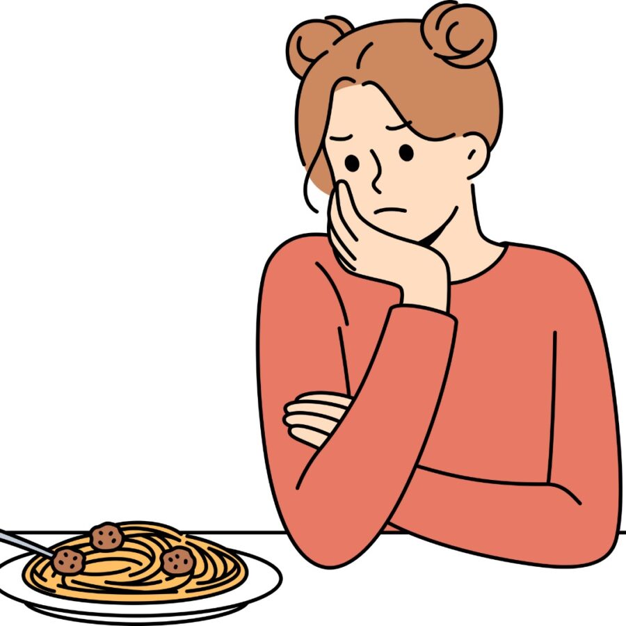 Image depicting the mental and physical struggles of a person with anorexia nervosa.